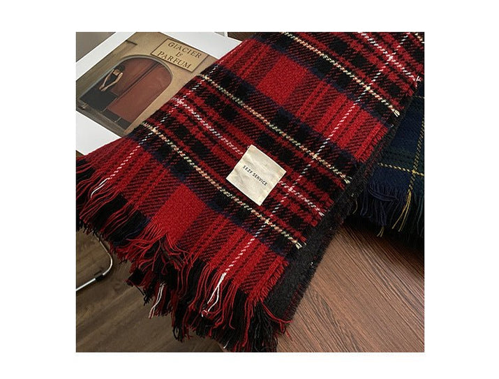 Women's Plaid Scarf Winter - Ze - Li