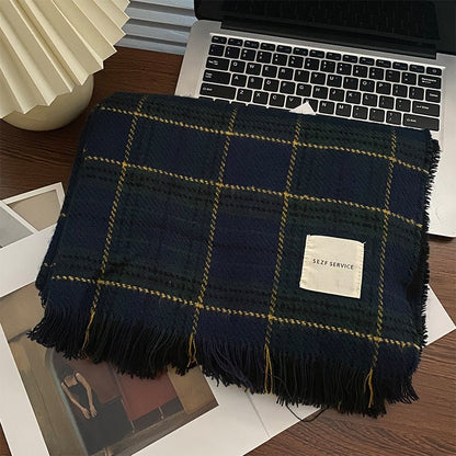 Women's Plaid Scarf Winter - Ze - Li